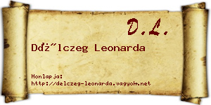 Délczeg Leonarda névjegykártya